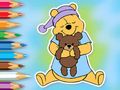 Leikur Litabók: Winnie With Toy Bear  á netinu