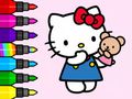 Leikur Litabók: Hello Kitty bangsi  á netinu