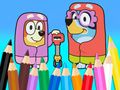 Leikur Litabók: Bluey Flossing Grannies  á netinu