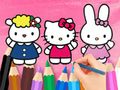 Leikur Litabók: Hello Kitty með vinum  á netinu