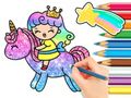 Leikur Litabók: Unicorn Princess  á netinu