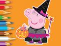 Leikur Litabók: Peppa Pig Halloween  á netinu
