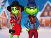 Leikur The Grinch Par Holiday Dress Up  á netinu