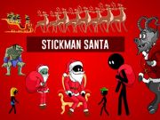 Leikur Stickman jólasveinn  á netinu