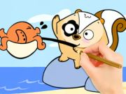 Leikur Litabók: Fishing Surprise  á netinu