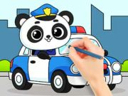 Leikur Litabók: Police Panda  á netinu
