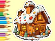 Leikur Litabók: Christmas Candy House  á netinu