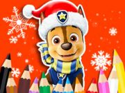 Leikur Litarbók: Paw Patrol jólin  á netinu