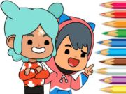 Leikur Litarbók: Toca Boca Friends  á netinu