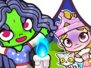 Leikur Jigsaw þraut: Elphaba og Glinda  á netinu