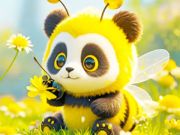 Leikur Jigsaw þraut: Panda Bee  á netinu