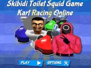 Leikur Skibidi salernis smokkfisk leikur Kart Racing á netinu  á netinu