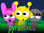 Leikur Sprunki Pyramixed: Night Edition á netinu