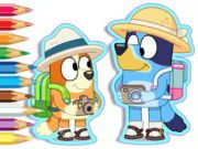 Leikur Litarbók: Bluey Camping  á netinu
