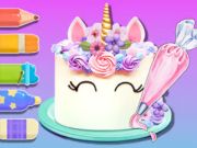 Leikur Litarbók: Unicorn Cake  á netinu