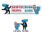 Leikur Skibydi Rush  á netinu