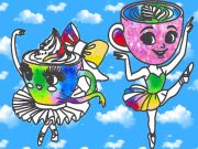 Leikur Litarbók fyrir börn: Ballerina Cappuccina á netinu