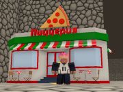 Leikur Obby Pizza afhending á netinu