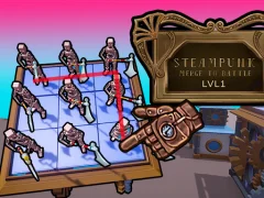 Leikur Steampunk Merge To Battle á netinu