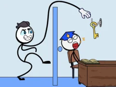 Leikur Stickman Troll Thief Puzzle á netinu