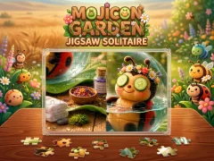 Leikur Mojicon Garden Jigsaw Solitaire! á netinu