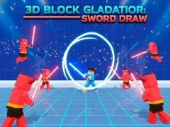 Leikur 3D Block Gladiator: Sword Draw á netinu