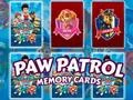 Leikur Paw Patrol Memory Cards á netinu