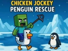 Leikur Chicken Jockey: Penguin Rescue á netinu