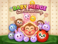 Leikur Baby Merge Cute animal drop á netinu