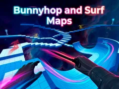 Leikur Bunnyhop and Surf Maps á netinu