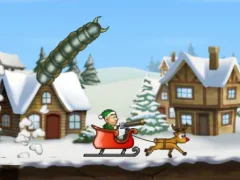 Leikur Effing Worms Xmas á netinu