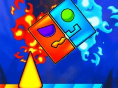 Leikur Fire And Water Geometry Dash á netinu