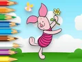 Leikur Coloring Book: Piglet Holds Toy Windmill á netinu