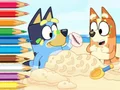 Leikur Coloring Book: Bluey On The Beach á netinu
