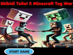 Leikur Skibidi Toilet X Minecraft Tug War á netinu