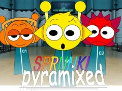 Leikur Sprunki Pyramixed: Squid Game á netinu