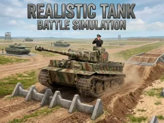 Leikur Realistic Tank Battle Simulation á netinu