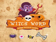 Leikur Witch Word Halloween Puzzel Game á netinu