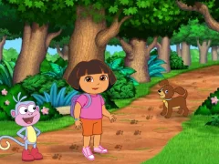 Leikur Dora the Explorer Find Those Puppies á netinu