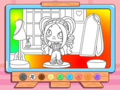 Leikur Coloring Book: Avatar Girl Dress Up Shopping á netinu