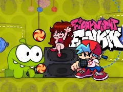 Leikur Friday Night Funkin VS Om Nom from Cut The Rope á netinu