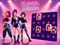 Leikur K-pop. Memo á netinu