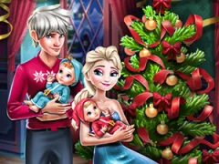 Leikur Elsa Family Christmas á netinu