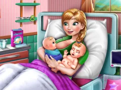 Leikur Ice Princess Twins Birth á netinu