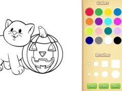 Leikur Halloween Coloring Book á netinu