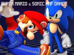 Leikur Super Mario & Sonic FNF Dance á netinu