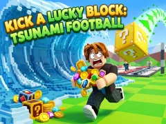 Leikur Kick a Lucky Block: Tsunami Football á netinu