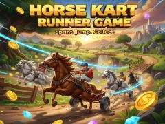 Leikur Horse Kart Runner Game á netinu