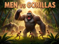 Leikur Men Vs Gorillas á netinu
