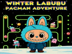 Leikur Winter Labubu Pacman Adventure á netinu